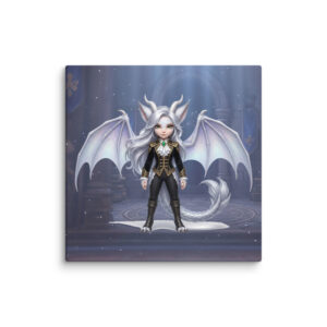Bring the confidence and magic of Zyra, the Dragon Kitten, into your space on Canvas